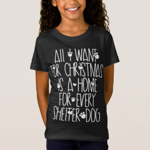 Christmas Dog Rescue A Home For Every Shelter Dog T-Shirt