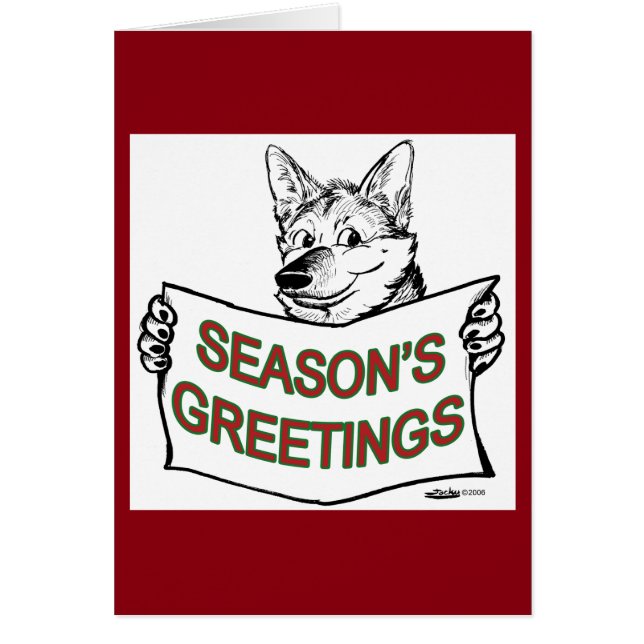 Christmas Dog:  Season's Greetings! (Front)