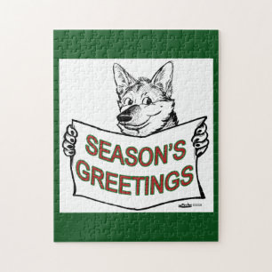 Christmas Dog: Season's Greetings! Jigsaw Puzzle