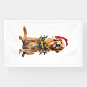 Christmas Dog Shirt, Christmas Golden retriever Pa Banner