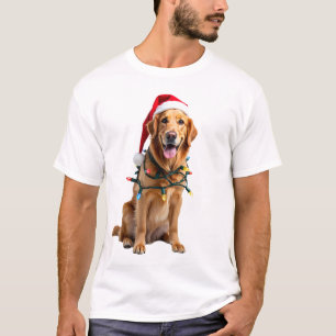 Christmas Dog Shirt, Christmas Golden retriever Pa T-Shirt
