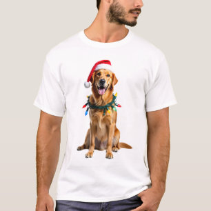 Christmas Dog Shirt, Christmas Golden retriever Pa T-Shirt
