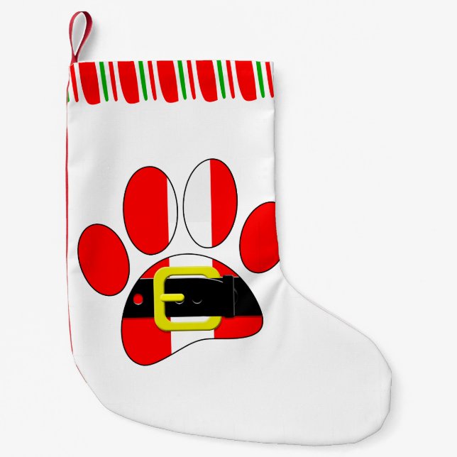 Christmas Dog  Small Christmas Stocking (Front)