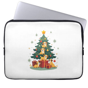 Christmas Dog Tree T-Shirt Cute Funny Puppy Dogs X Laptop Sleeve