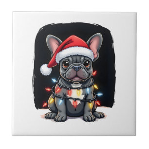 Christmas Dog Tree T-Shirt Cute Funny Puppy Dogs X Tile