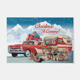 Christmas Dog Welcome Mat, Christmas Is Coming  Doormat