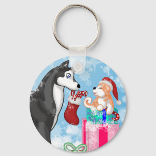 Christmas Doggies! Key Ring
