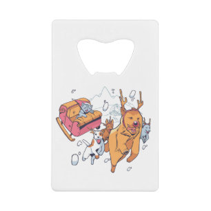 Christmas Dogs and Cat Sled