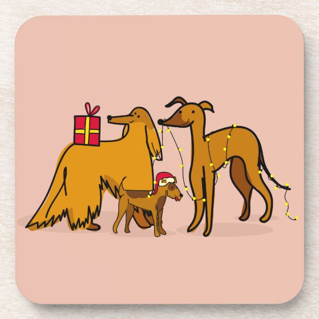 Christmas dogs coaster (Front)