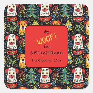Christmas Dogs Cute Sticker