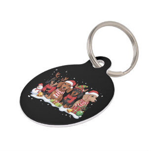 Christmas Dogs Dachshund Lover Dog Mum Pet Tag