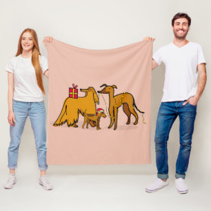 Christmas dogs fleece blanket