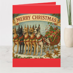 "Christmas Dogs" Folded Greeting Card