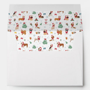 Christmas Dogs in Holiday Accessories Envelope