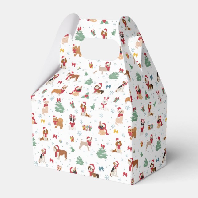 Christmas Dogs in Holiday Accessories Favour Box (Front Side)