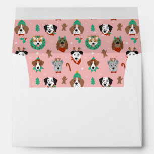 Christmas Dogs in Holiday Accessories Pattern Envelope