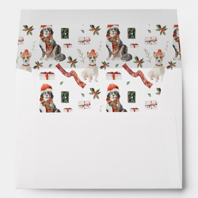 Christmas Dogs & Presents 1 Envelope (Back (Bottom))