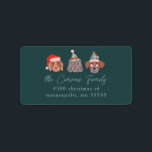Christmas Dogs Return Address Label<br><div class="desc">Cute holiday theme return address label featuring illustrations of cute dogs wearing holiday accessories.</div>