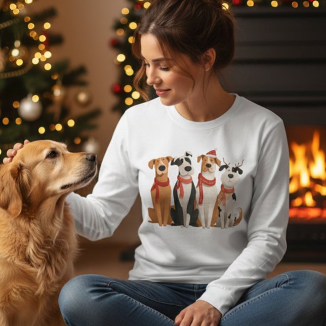 Christmas Dogs Tri-Blend Shirt (Creator Uploaded)