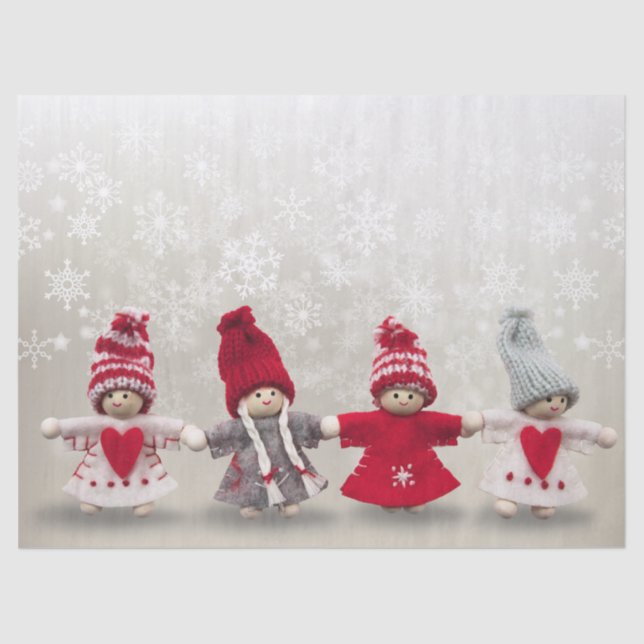christmas dolls tissue paper (Front)