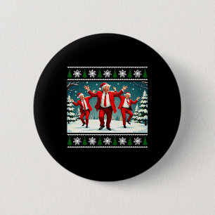 Christmas Donald Trump President 2024 Dancing Funn 6 Cm Round Badge