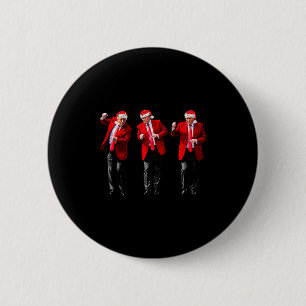 Christmas Donald Trump President 2024 Dancing Funn 6 Cm Round Badge