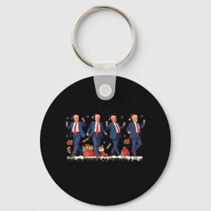 Christmas Donald Trump President 2024 Dancing Funn Key Ring