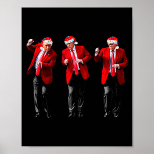 Christmas Donald Trump President 2024 Dancing Funn Poster