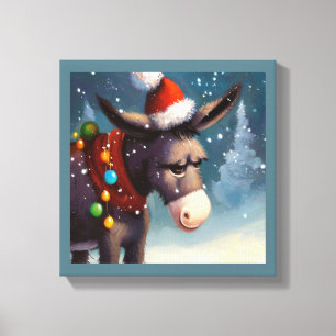 Christmas Donkey 2 Canvas Print