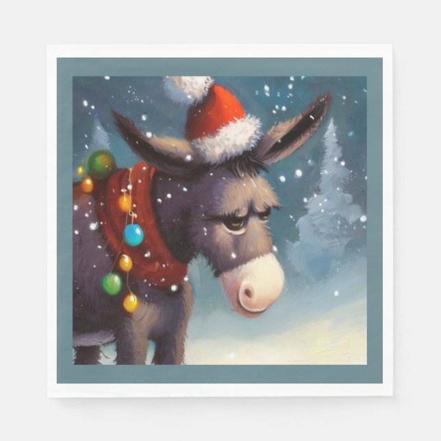 Christmas Donkey 2 Napkin (Front)