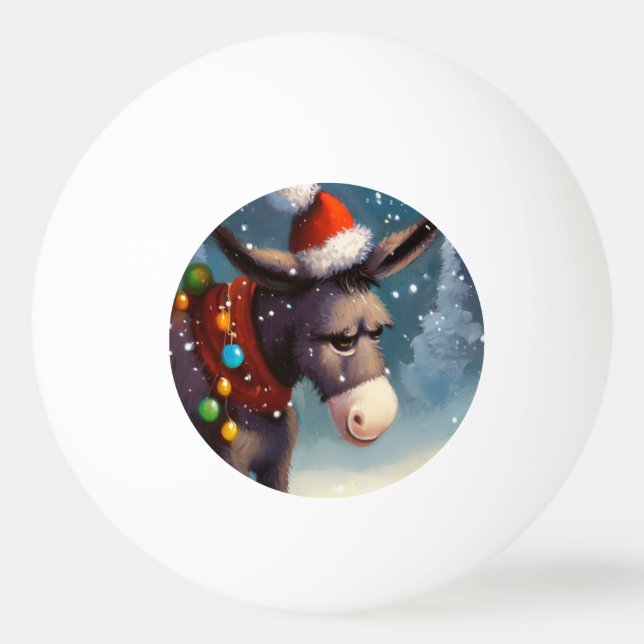 Christmas Donkey (2) Ping Pong Ball (Front)