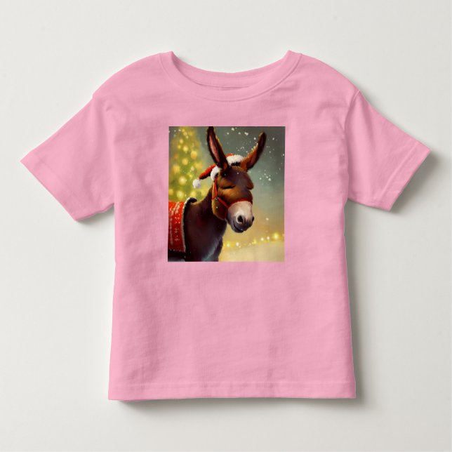 Christmas Donkey 4 Toddler T-Shirt (Front)