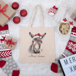 Christmas Donkey, customisable Tote Bag