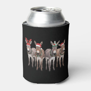 Christmas Donkey Lover Gift Farm Xmas  Can Cooler