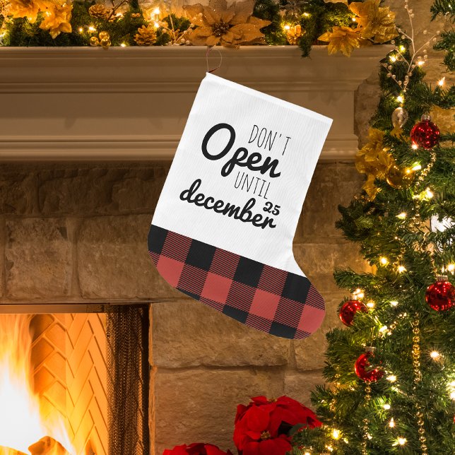 Christmas Don't Open | Holiday Large Christmas Stocking (Creator Uploaded)