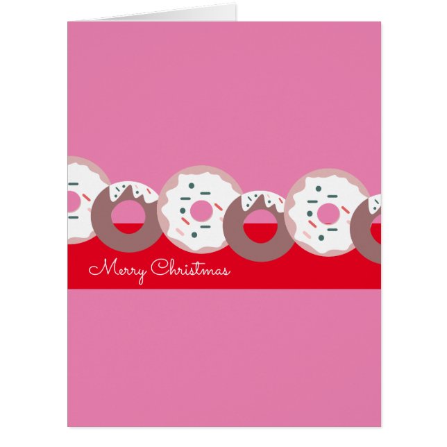 Christmas Donuts Sprinkles Bakery  Card (Front)