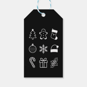 Christmas Doodle Gingerbread Tree Candy Xmas Gift Tags
