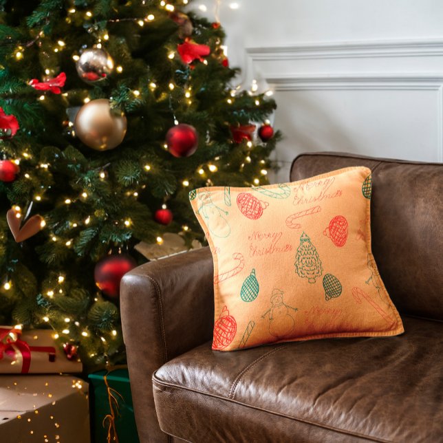 Christmas Doodle Pattern | Snowmen, Trees & Candy  Cushion (Creator Uploaded)