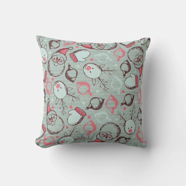 Christmas Doodles Cushion (Front)
