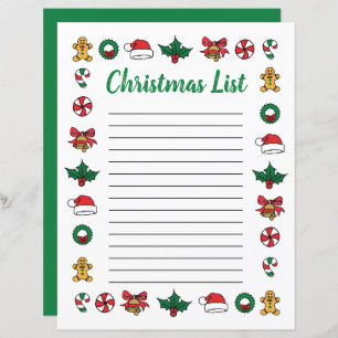 Christmas Doodles Kids Christmas List Template