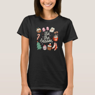 Christmas Doodles Tis' The Season Retro Holiday Co T-Shirt