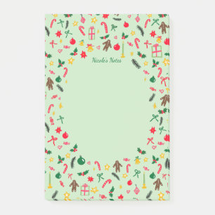 Christmas Doodles Whimsical Holiday CUSTOM Notepad