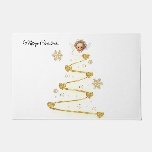 Christmas Door Mat, Angel Doormat (Front)