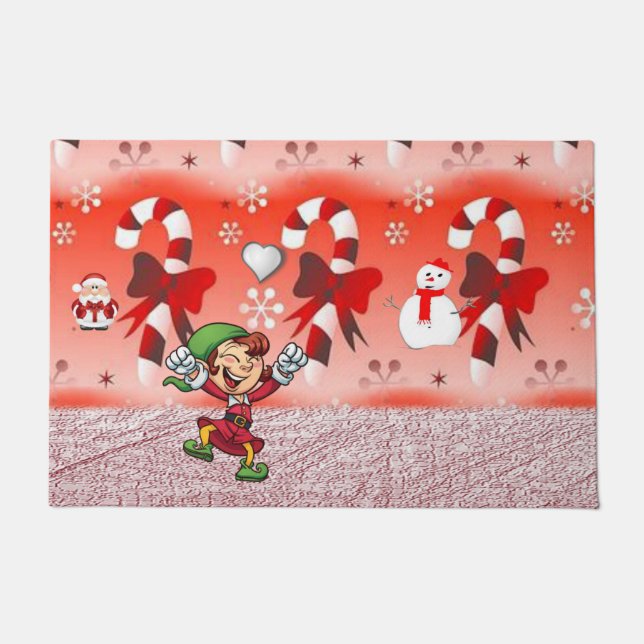Christmas Door Mat, Elf Doormat (Front)