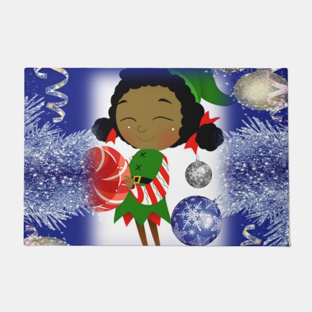 Christmas Door Mat, Elf Doormat (Front)