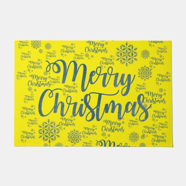 Christmas Door Mat, Merry Christmas Doormat (Front)