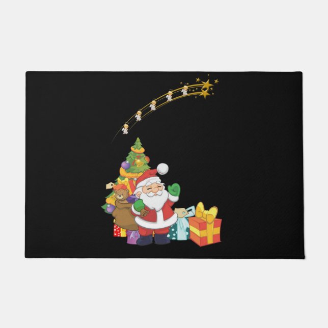 Christmas Door Mat, Santa Doormat (Front)