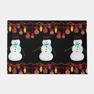 Christmas Door Mat, Snowman Doormat