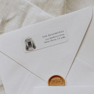 Christmas Door Return Address Label