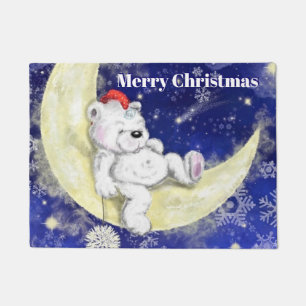 Christmas Doormat Little Bear Sleeping On The Moon